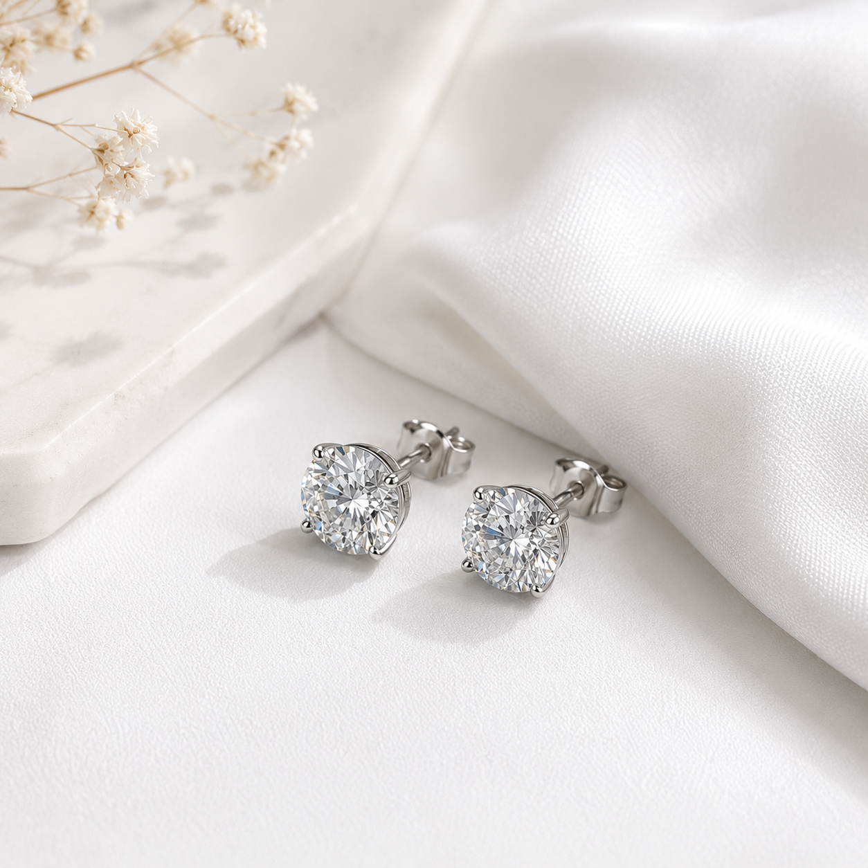 Celeste Solitaire Studs