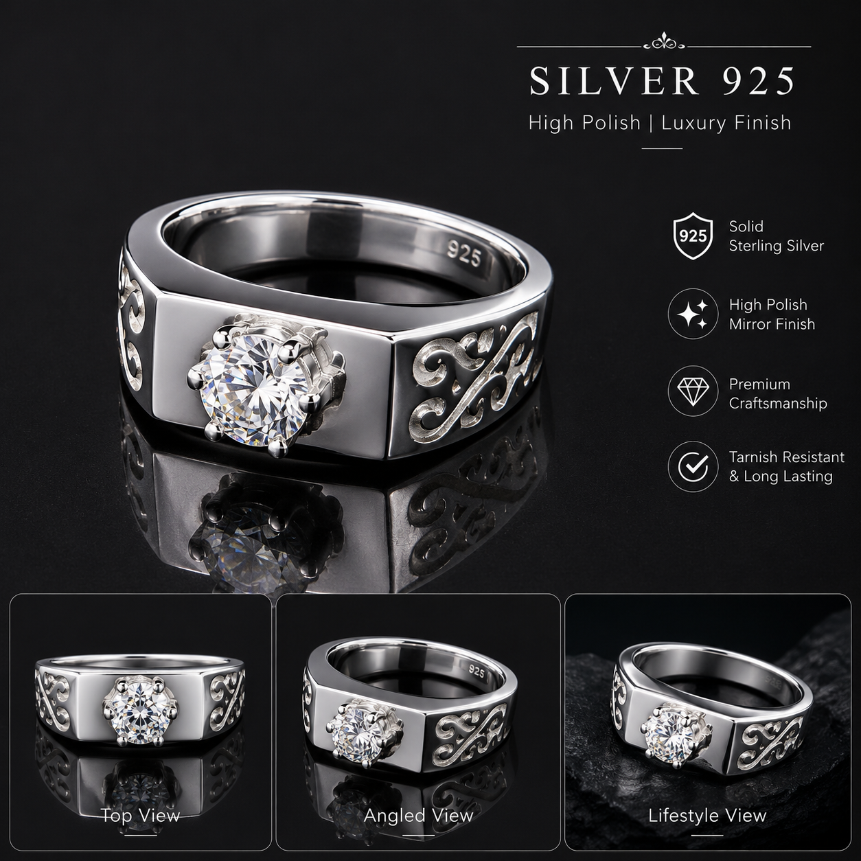 Imperial Spark 925 Sterling Silver Ring