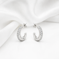 Luna Spark Silver Hoops