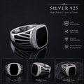 Midnight Sovereign 925 Sterling Silver Ring