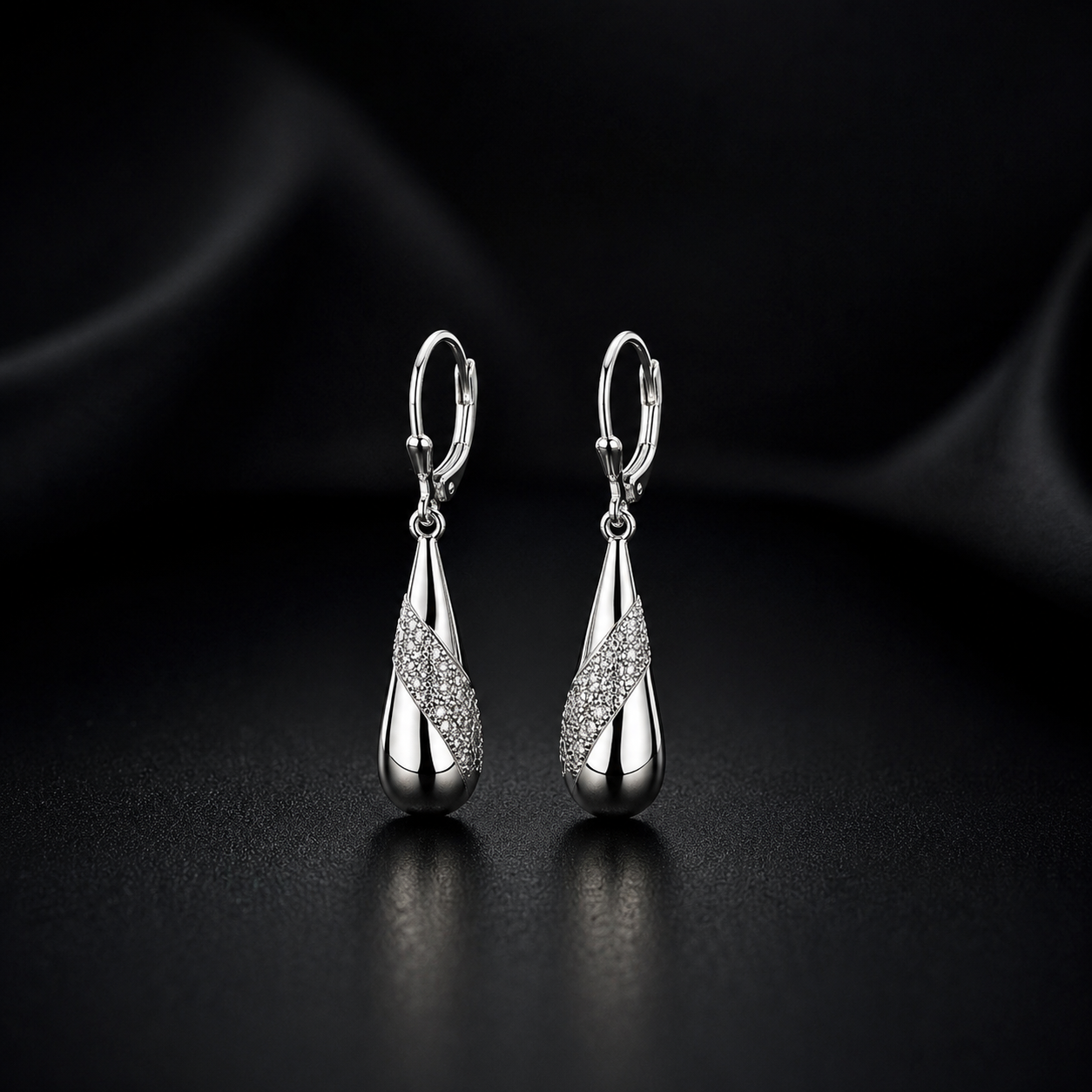 Noir Essence Drop Earrings