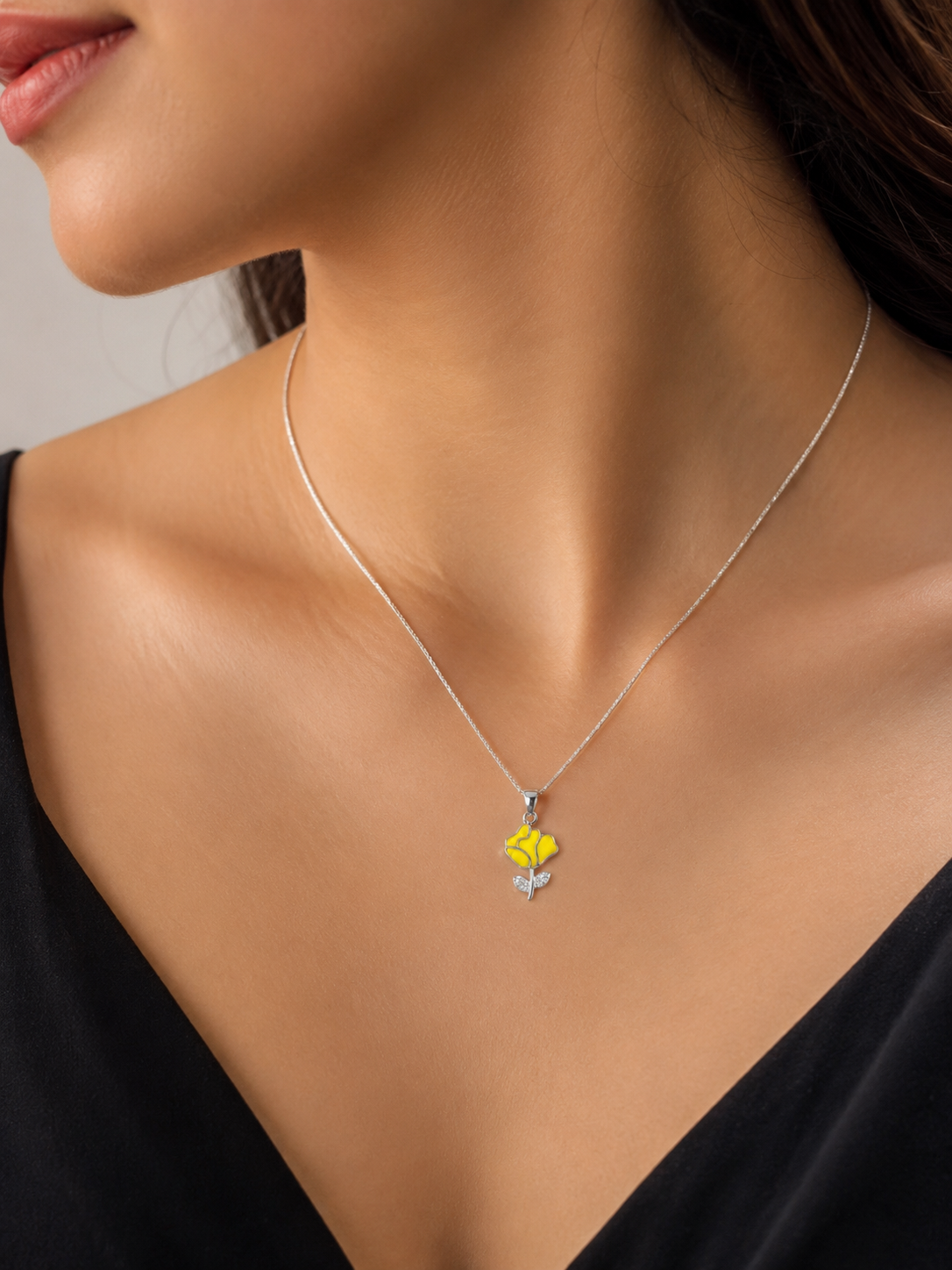 Yellow Blossom 925 Silver Pendant