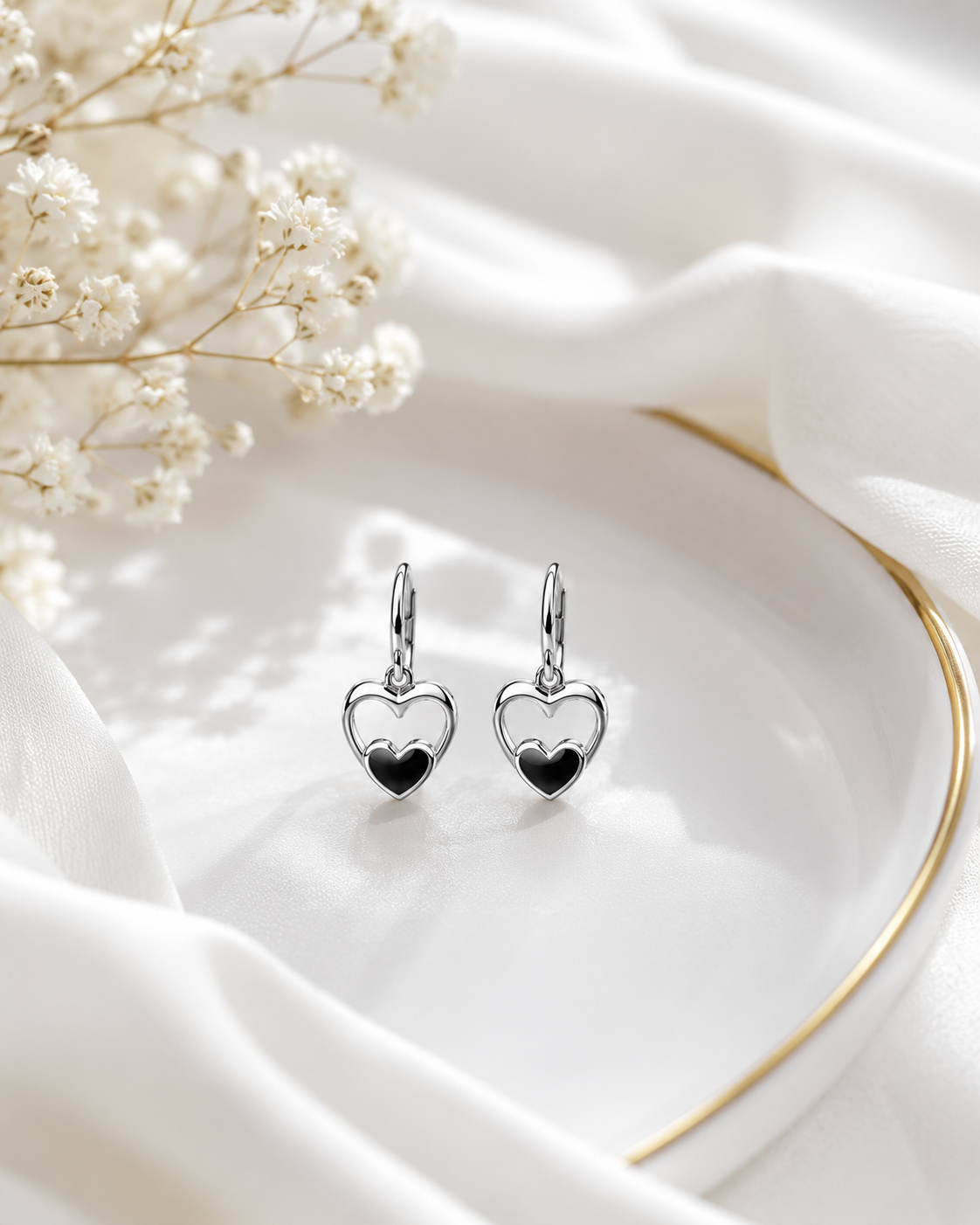 Heart Mini Hoops