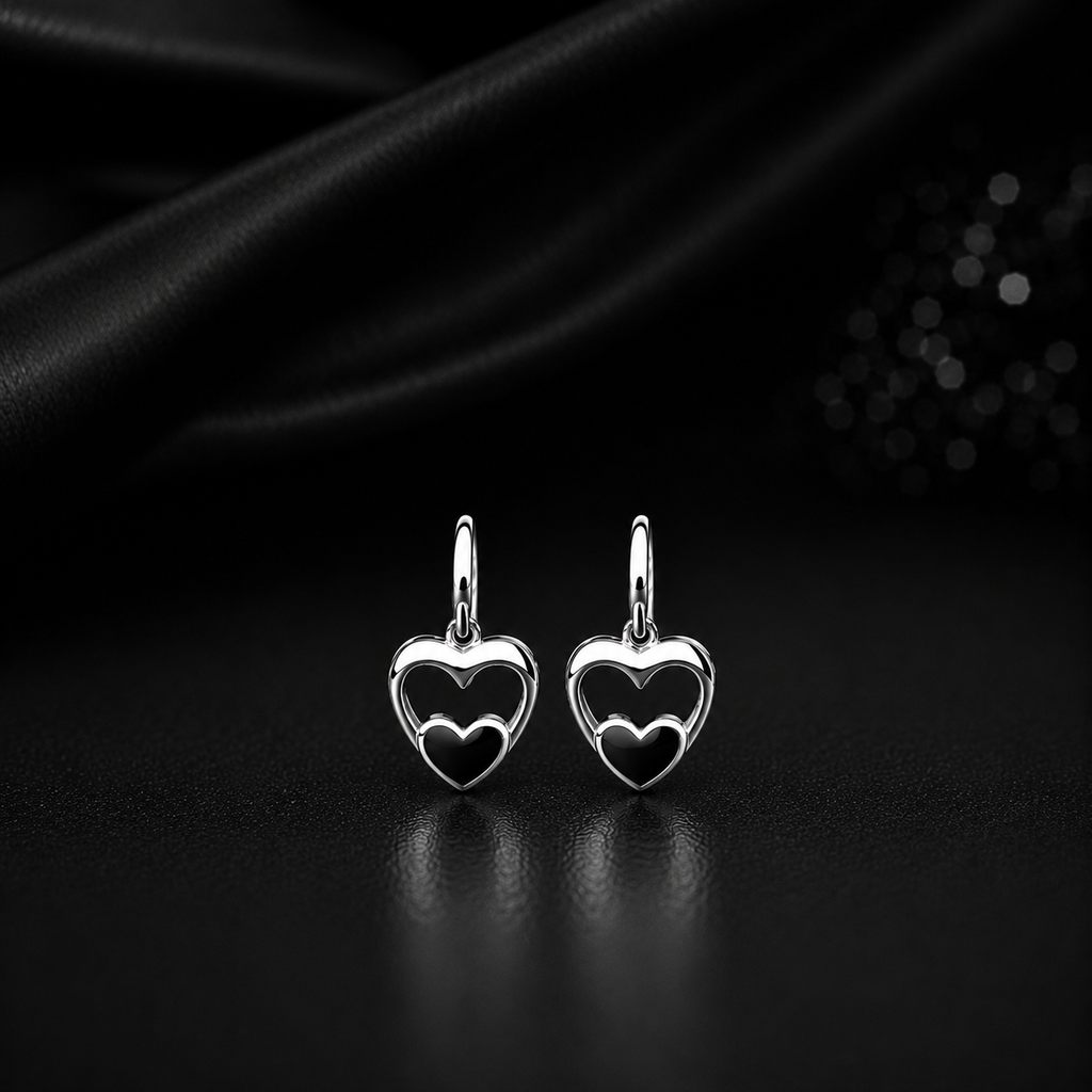Heart Mini Hoops