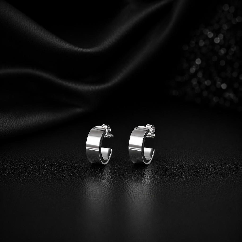 Moonline Silver Hoops