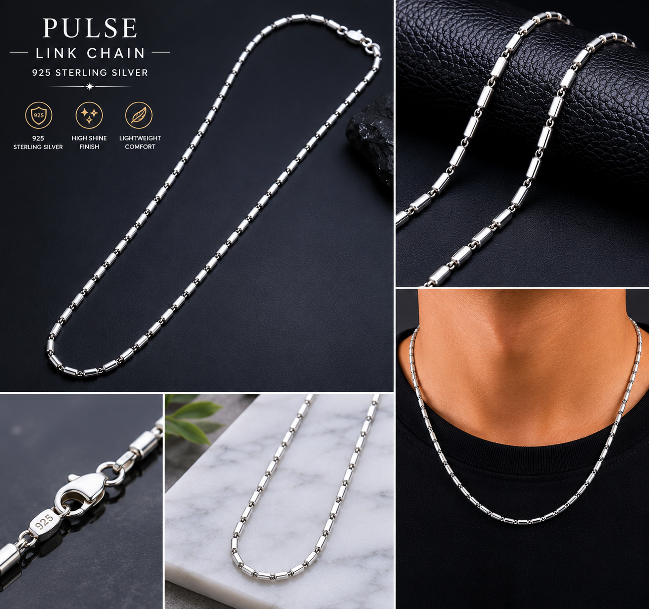 Pulse Link 925 Silver Chain
