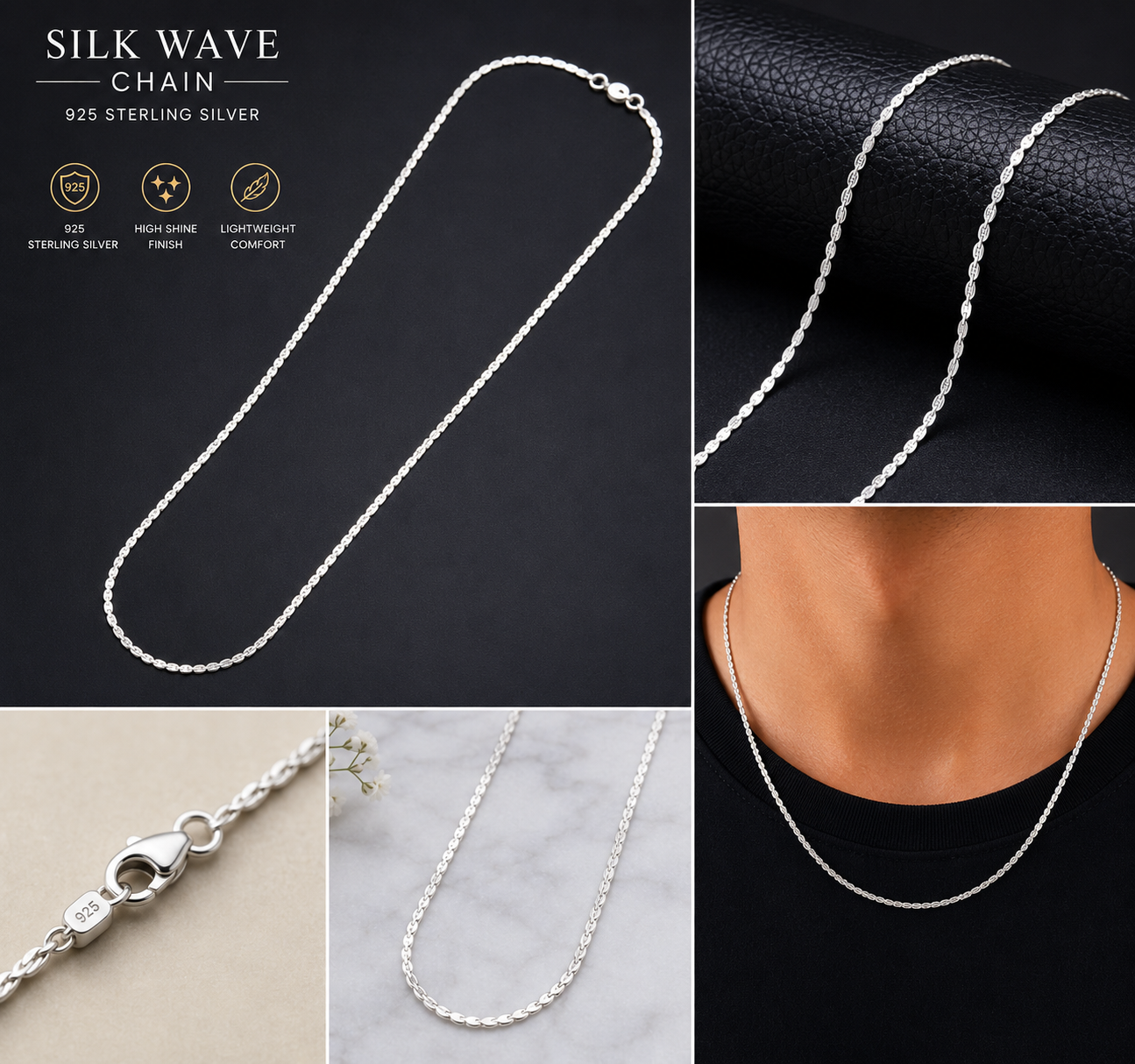 Silk Wave Chain – Silver 925