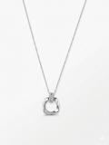 Elegant Silver Zircon Pendant Necklace