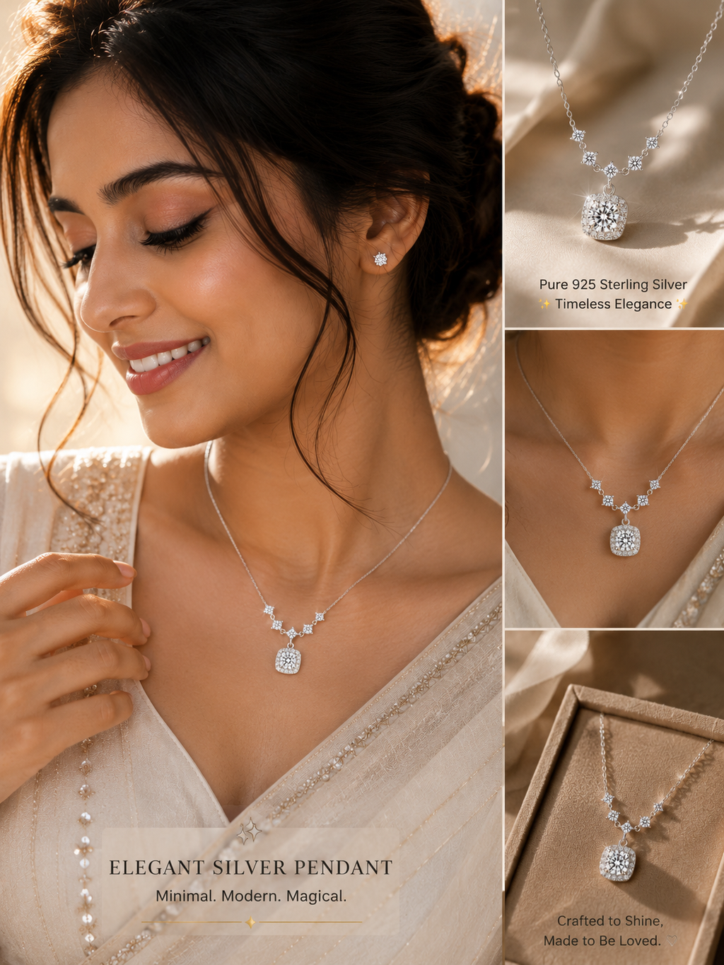925 Silver Daily Wear Chain Pendant Necklace