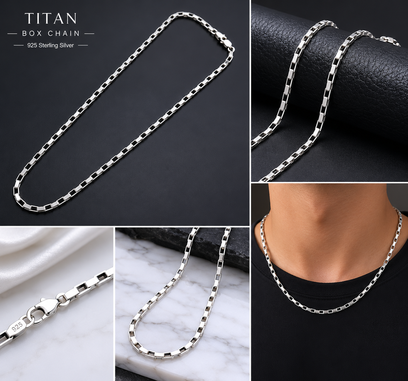 Titan Box Silver 925 Chain